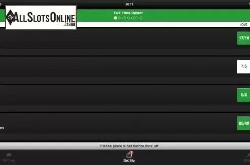 Reel screen. Rush Football Live from Inspired Gaming