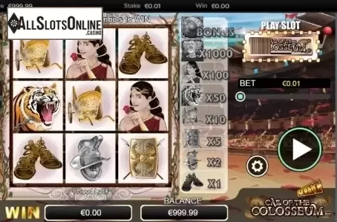 Reel screen. Scratch Call of the colosseum from NextGen