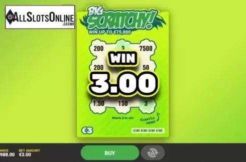 Game Screen 4. Scratchy Big from Hacksaw Gaming