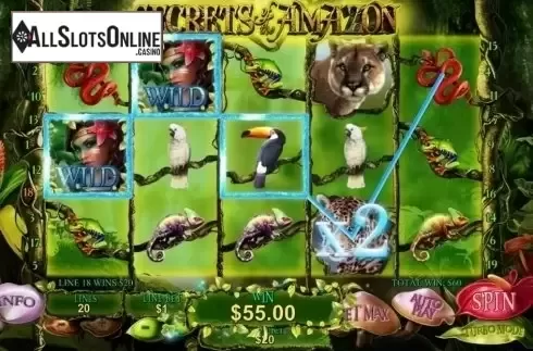 Wild Win screen 2. Secrets of the Amazon from Playtech