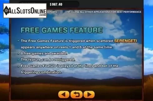 Game Rules. Serengeti (GMW) from GMW