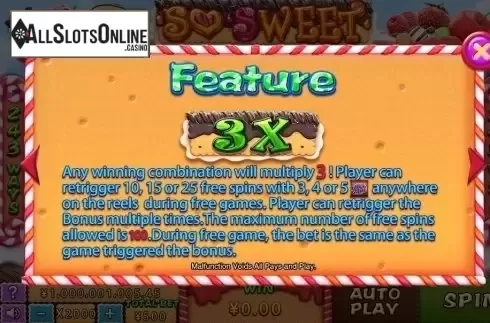 Multiplier. So Sweet from CQ9Gaming