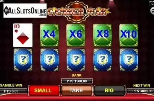 Gamble game screen. Spartan from Spadegaming