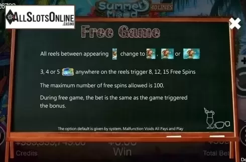 Free Spins. Summer Mood from CQ9Gaming