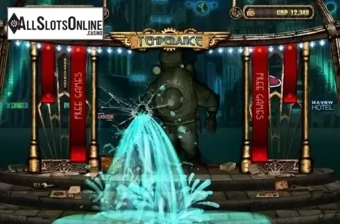 Free spins intro screen. Temperance from Old Skool Studios
