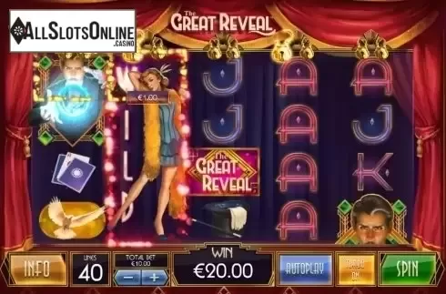 Win Screen. The Great Reveal from Playtech