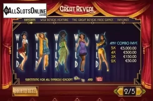 Wild Feature. The Great Reveal from Playtech