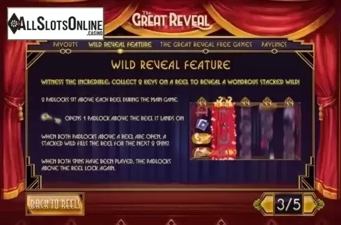 Wild Feature. The Great Reveal from Playtech