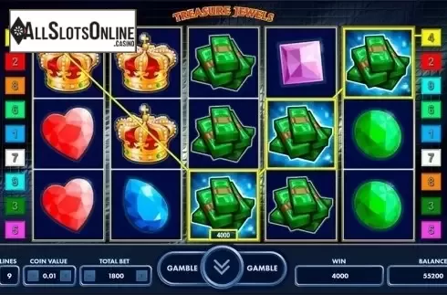 Win screen 2. Treasure Jewels from Novomatic