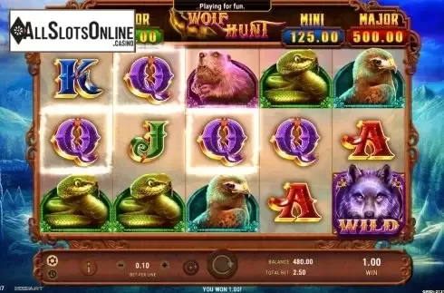 Win Screen 1. Wolf Hunt from GameArt