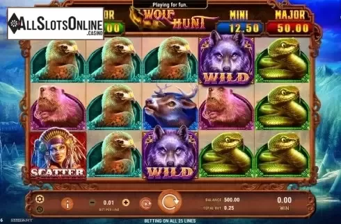 Reel Screen. Wolf Hunt from GameArt