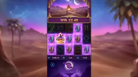 Genie's 3 Wishes slot screenshot 2