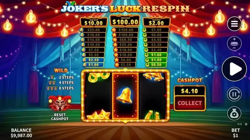Joker's Luck Respin slot screenshot 3