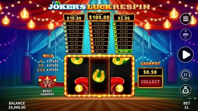 Joker's Luck Respin slot screenshot 2