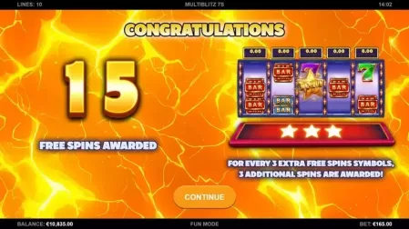 MultiBlitz 7s slot screenshot 2