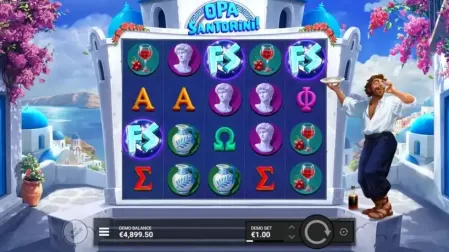 Opa Santorini slot screenshot 2