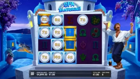 Opa Santorini slot screenshot 5