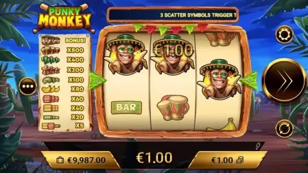 Punky Monkey slot screenshot 2