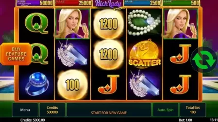 Rich Lady Deluxe slot screenshot 1
