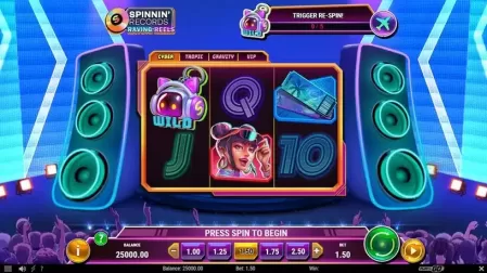 Spinnin’ Records Raving Reels slot screenshot 1