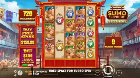 Sumo Supreme Megaways slot screenshot 1