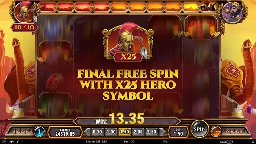 Undefeated Xerxes slot screenshot 6