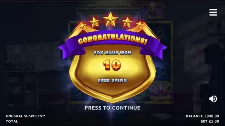 Unusual Suspects slot screenshot 3