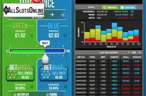 Game Screen 2. 100 Bit Dice from 4ThePlayer