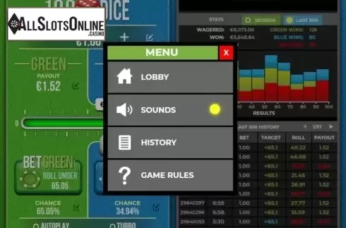 Game Screen 3. 100 Bit Dice from 4ThePlayer