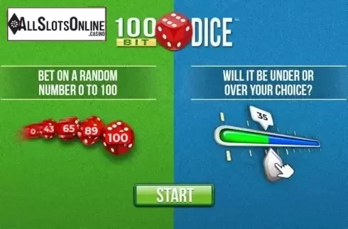 Start Screen. 100 Bit Dice from 4ThePlayer