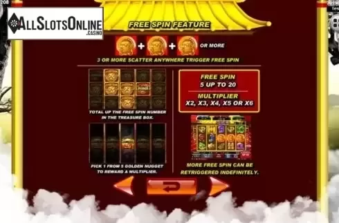 Features 2. 5 Fortune SA from Spadegaming