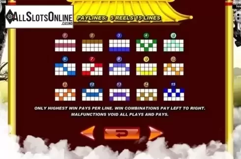 Paylines. 5 Fortune SA from Spadegaming