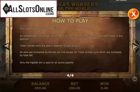 7 Great Wonders. 7 Great Wonders Of The World from 888 Gaming