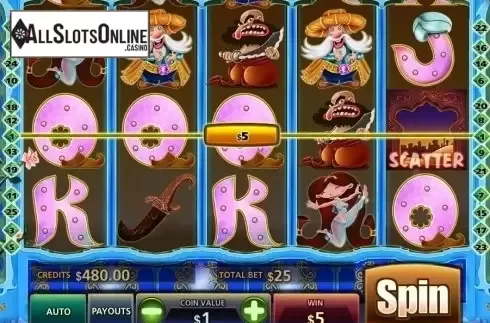Win screen. Arabian Oasis from MultiSlot
