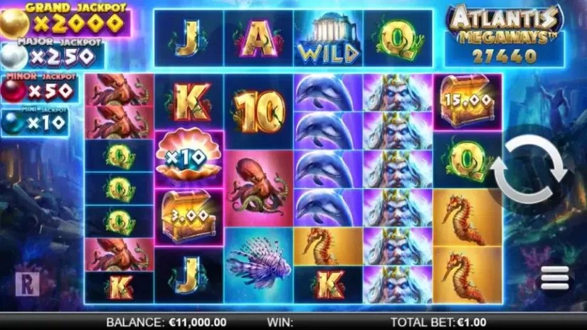 Atlantis Megaways slot screenshot 1
