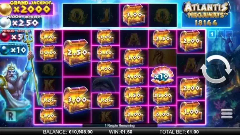 Atlantis Megaways slot screenshot 4