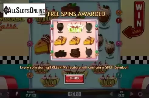 Free Spins Win Screen