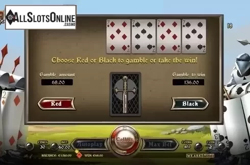 Gamble screen. Battle of Cards from We Are Casino
