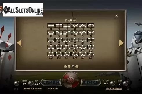 Paytable 3. Battle of Cards from We Are Casino