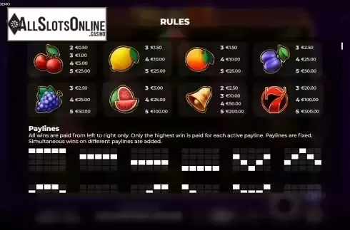 Paytable