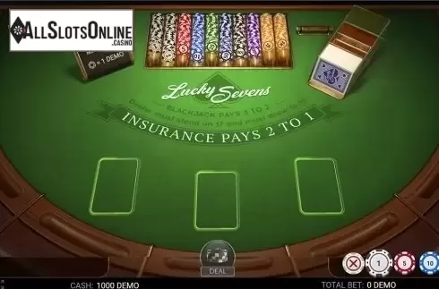 Reels screen. Blackjack Lucky Sevens from Evoplay Entertainment