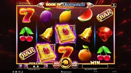 Book Of Diamonds Reloaded slot screenshot 1