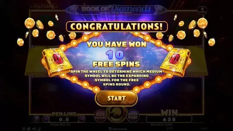 Book Of Diamonds Reloaded slot screenshot 4
