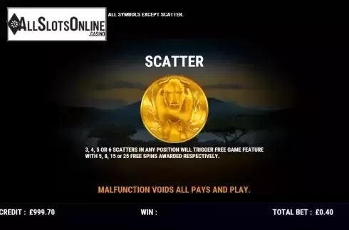 Scatter screen