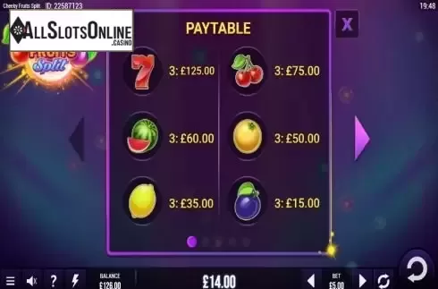 Paytable 1