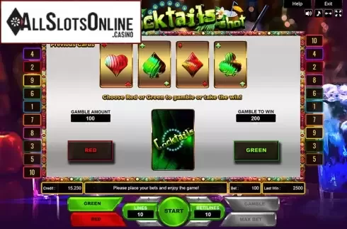 Gamble. Cocktail Shots from Platin Gaming