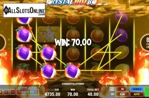 Win Screen 3. Crystal Hot 80 from Fazi