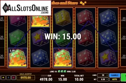 Win screen. Cubes and Stars from Fazi