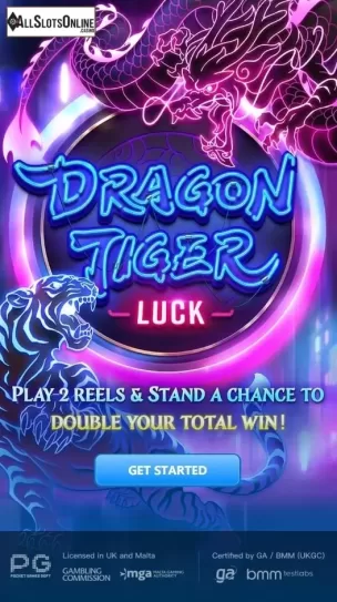 Start Screen. Dragon Tiger Luck from PG Soft