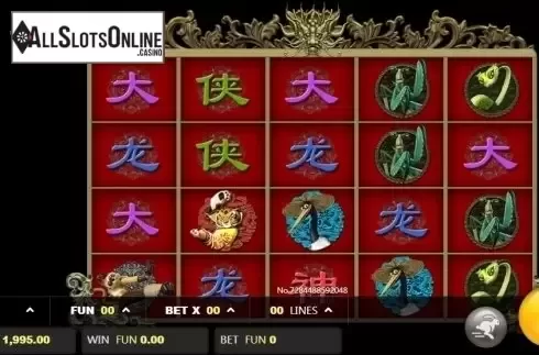 Reel Screen. Dragon Warrior (Green Tube) from Greentube